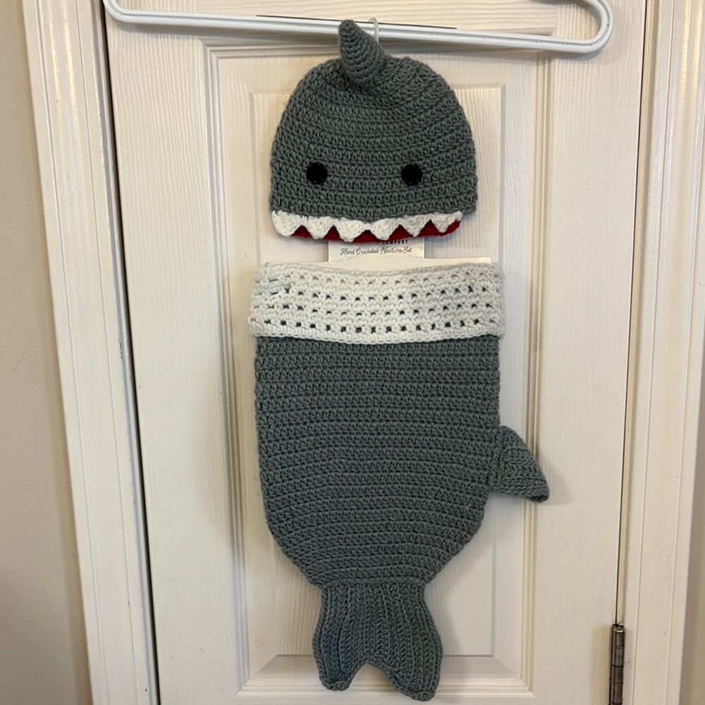 San Diego Hat Company Gray and Cream Shark Hat
